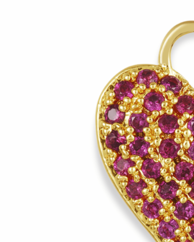 Double Heart Earring Charm