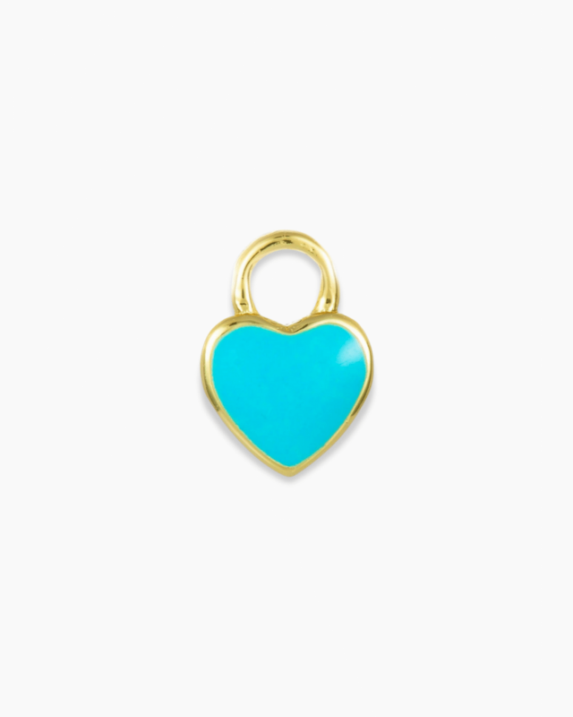 Turquoise Heart Earring Charm