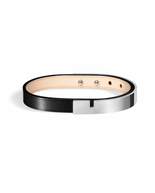 U-TURN | Men's Black Leather Bracelet