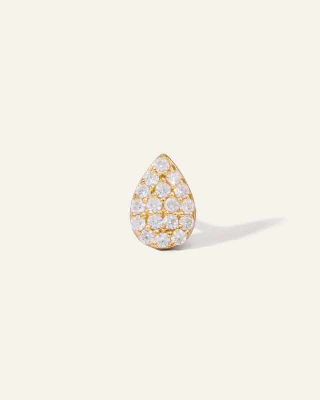 Lacrima Pave Stud Earring