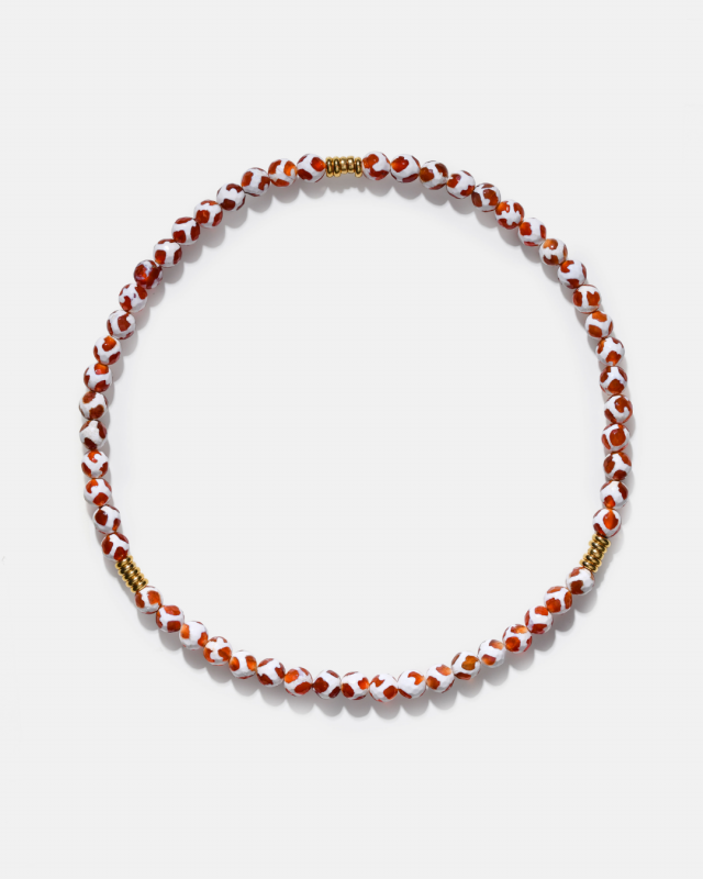 Animal Print Tibetan Agate Bini Necklace