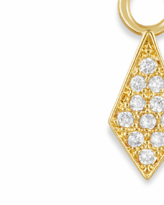 Pave Tear Drop Earring Charm