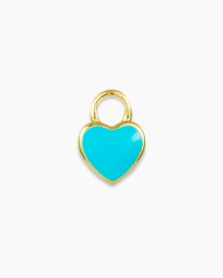Turquoise Heart Earring Charm