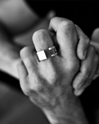 AjjourWorld U-MUST | Men's Silver Ring