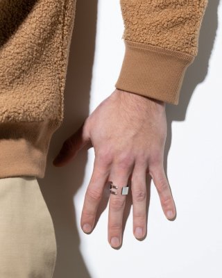 AjjourWorld U-MUST | Men's Silver Ring