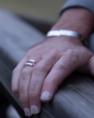 AjjourWorld U-MUST | Men's Silver Ring