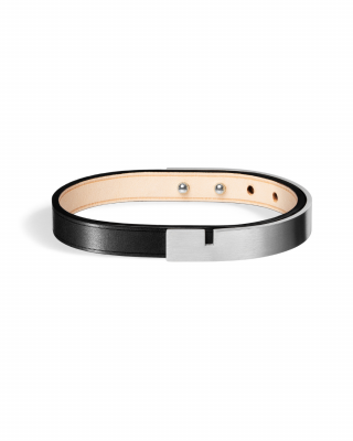 AjjourWorld U-TURN | Men's Black Leather Bracelet