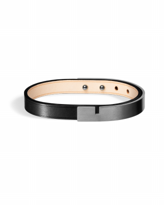 AjjourWorld U-TURN | Men's Black Leather Bracelet