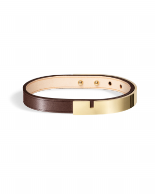 AjjourWorld U-TURN | Men's Brown Leather Bracelet