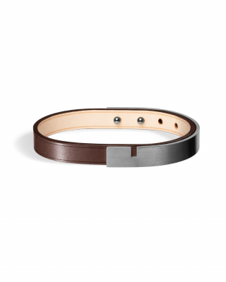 AjjourWorld U-TURN | Men's Brown Leather Bracelet