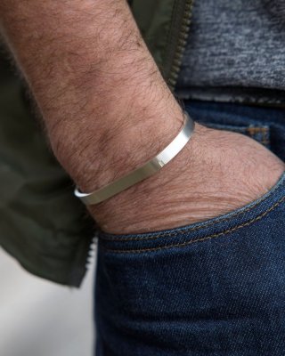 AjjourWorld LE JONC | Men's Silver Bangle