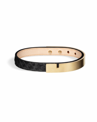 U-TURN | Men's Black Python Leather Bracelet