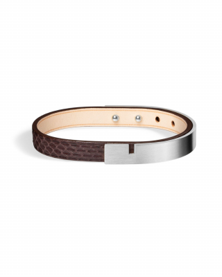AjjourWorld U-TURN | Men's Mocha Python Leather Bracelet