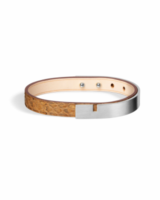 AjjourWorld U-TURN | Men's Natural Python Leather Bracelet