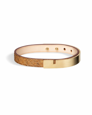 AjjourWorld U-TURN | Men's Natural Python Leather Bracelet