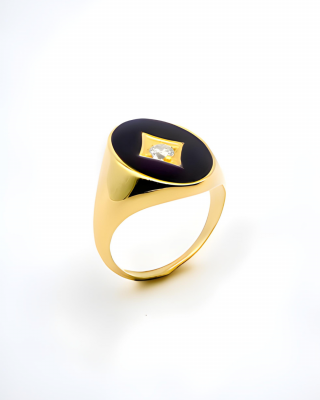 Victoria Enamel Pinky Ring