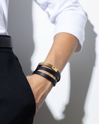 AjjourWorld U-TURN TRIPLE | Women's Wrap Leather Bracelet