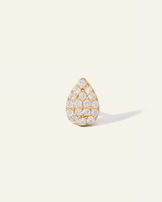 Lacrima Pave Stud Earring