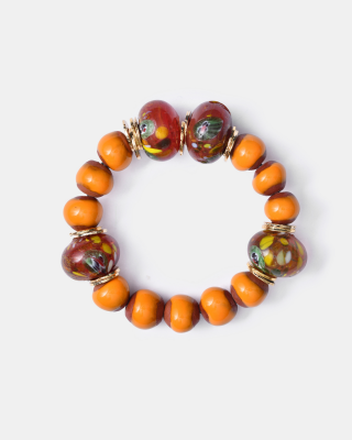 Bini Bracelet with Glass Hero Beads