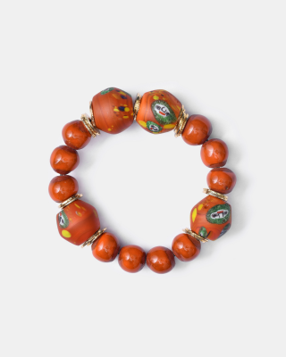 AjjourWorld Bini Bracelet with Glass Hero Beads