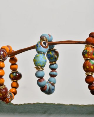 AjjourWorld Bini Bracelet with Glass Hero Beads