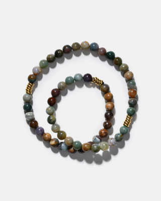 Dark Green Jasper Bini Necklace