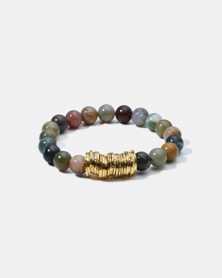 AjjourWorld Bini Disk Bracelets with Natural Stones