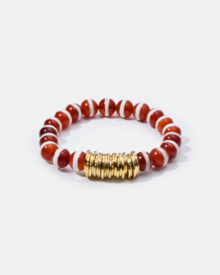 Bini Disk Bracelets with Natural Stones