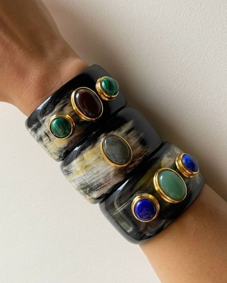 Gaia I Mini Cuff in Black Horn